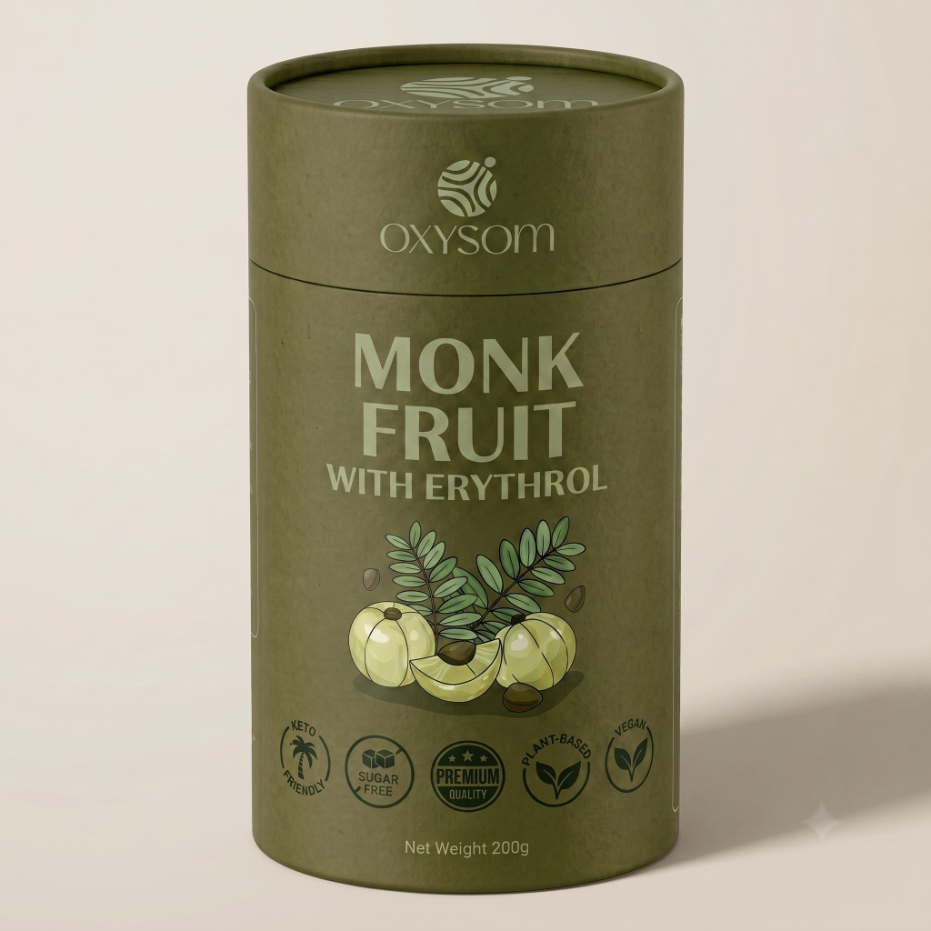 OXYSOM Botanical Olive Monk Fruit Canister 200g